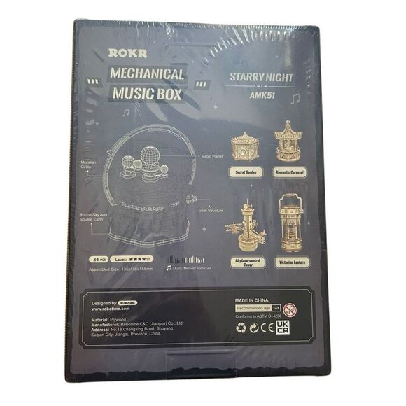ROKR Mechanical Music Box Starry Night Kit New - Picture 2 of 4